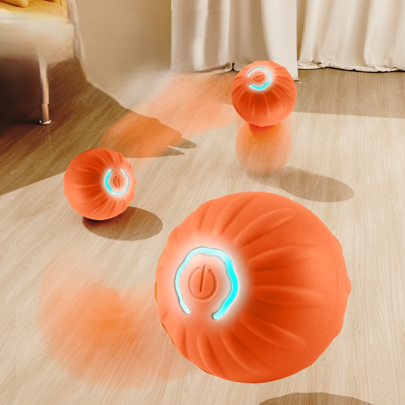 Dropshipping Premium Intelligent USB Rechargeable Electric Rolling Ball Silicone Jumping Ball Safe Interactive Toy For Cats Dogs