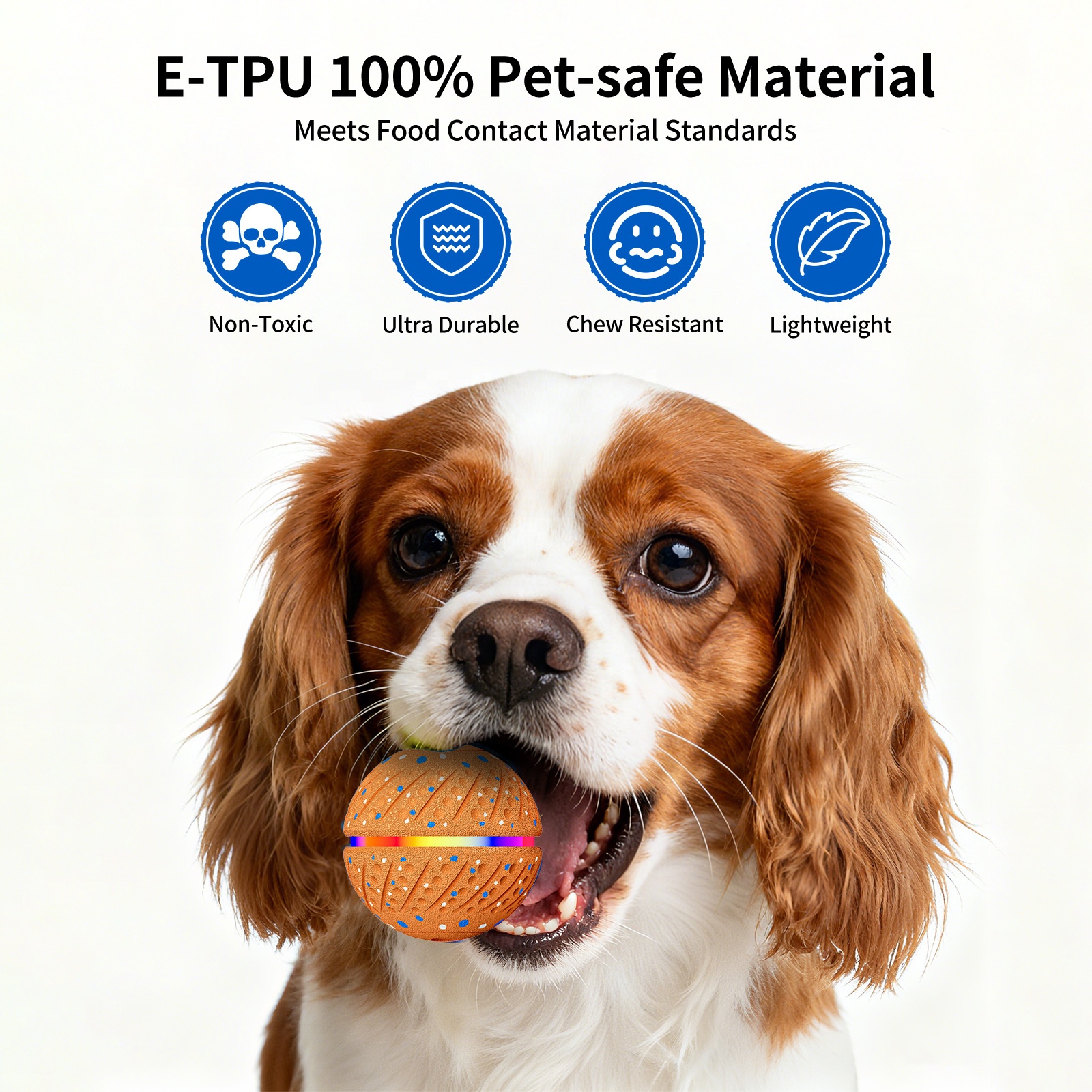 2026 High Quality Smart Pet Toy Rolling Ball Dog Motion Activated Rechargeable Interactive ETPU Pet Dog Toy Ball with Remote