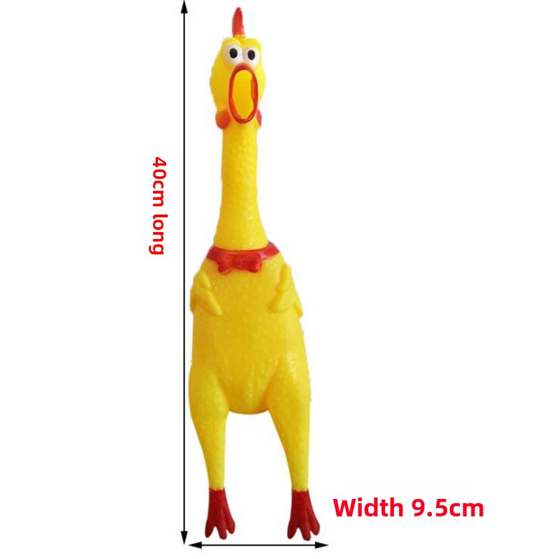 Vinyl Animal Squeeze Dog Sound Toy Squeaky Screaming Chicken Lifelike Cartoon Biting Resistant Waterproof Stress-Relief Outdoor