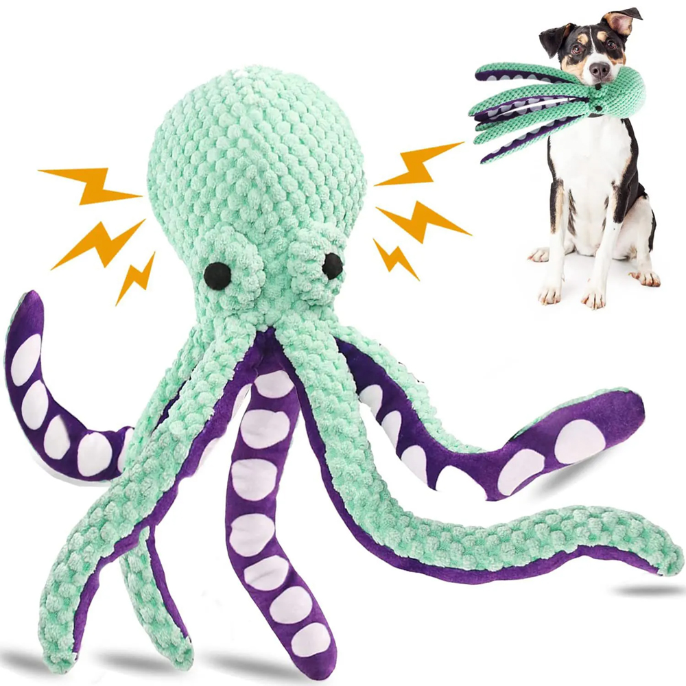 2025 New Factory Wholesale Octopus Plush Dog Toys Squeaky Dog Toys Training and Rewards Gifts Sound Toys