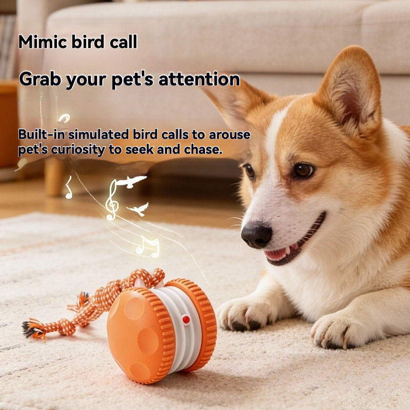 Premium Durable Modern Cat Interactive Ball ABS+TPR Motion-Activated 2-Speed Irregular Rolling Toy for Indoor Play
