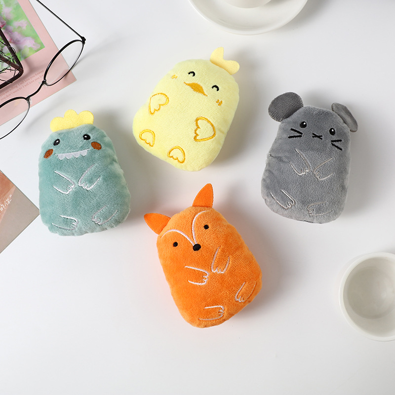 A Touch of Green Cartoon Pet Plush Toy Crinkle Paper Sounds Durable Polyester Material for Cats Dogs-Interactive Scratch Bite