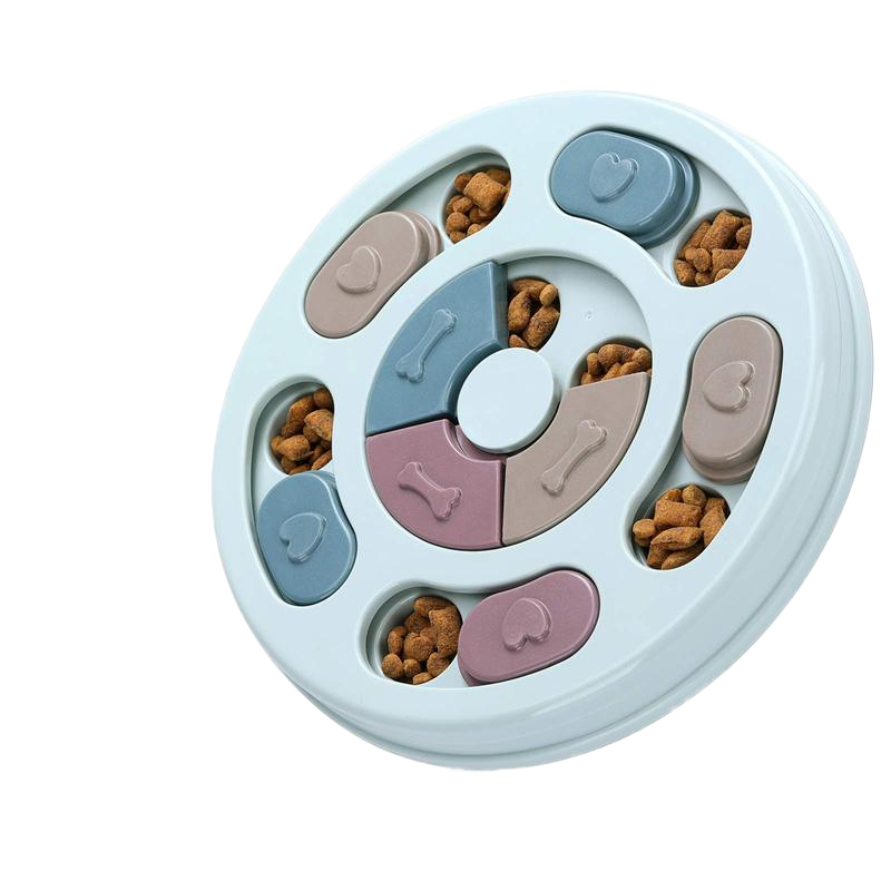 Inspire Intelligence Simple Rounded Shape Plastic Automatic Pet Small Animal Food Puzzle Eating Toys Dog Slow Feed Food Treat