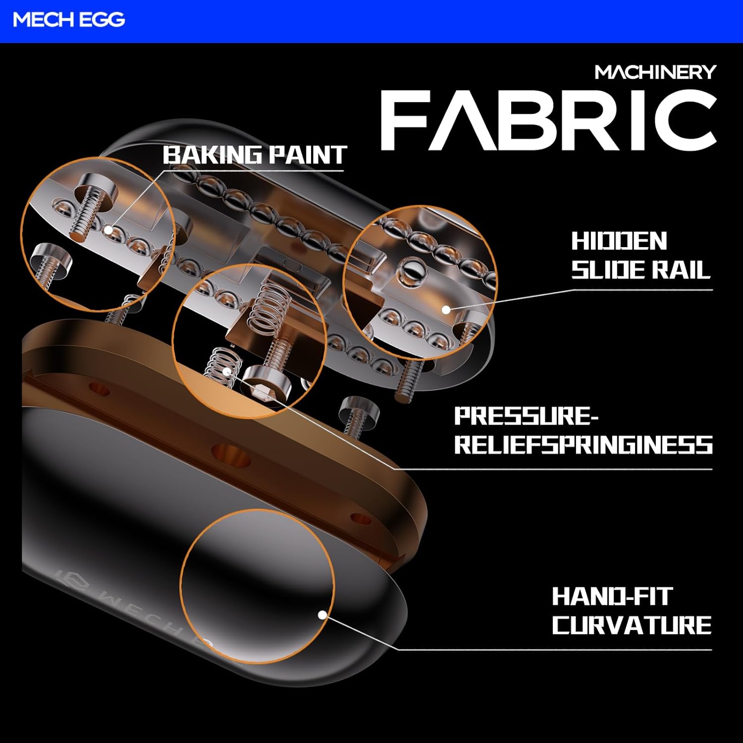 Mech Egg Metal Fidget Slider Push Egg EDC Fidget Toys Adults Sensory Toys Home Office Executive Desk Toys For ADHD ADD Autism