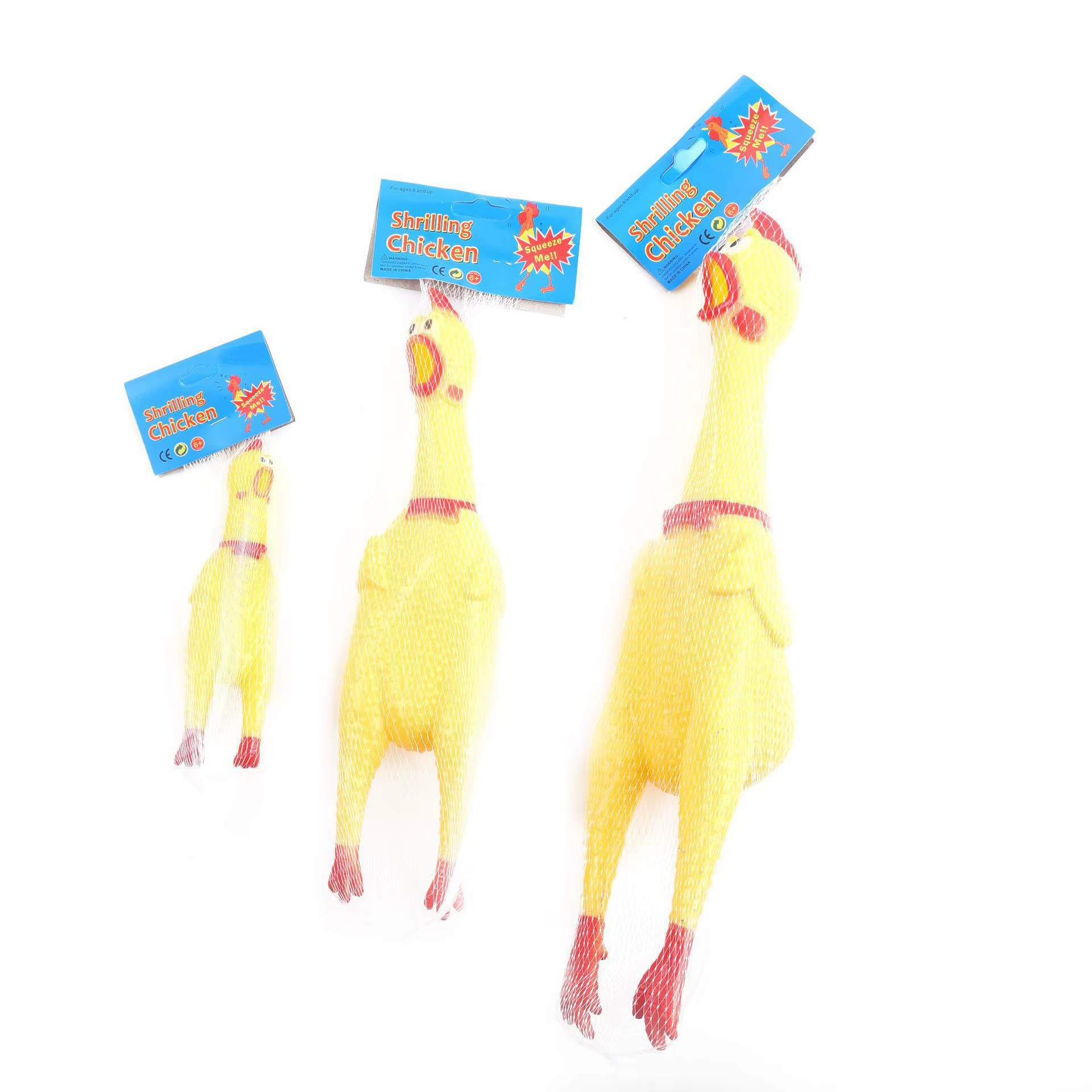 Large Screaming Chicken Squishy Toy Vinyl Squeaky Stress Relief Prank Sound Fidget for Kids &amp; Girls &amp; Boys Wholesale
