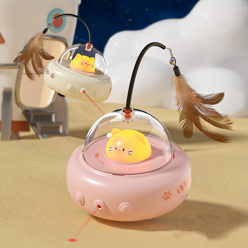 Smart Automatic Electric Induction Cat Toy Feather Cat Teaser Self Entertainment Pet Supplies