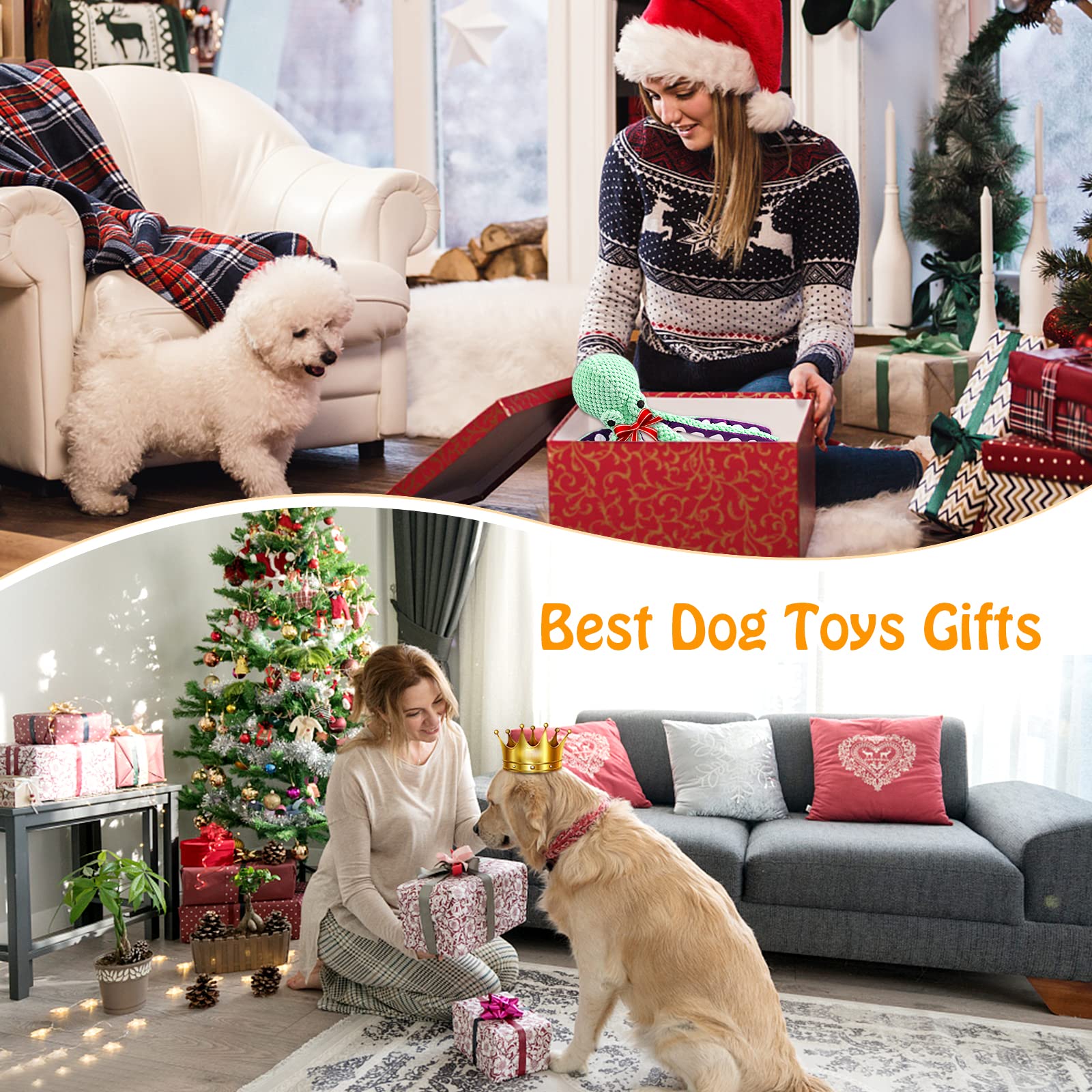 2025 New Factory Wholesale Octopus Plush Dog Toys Squeaky Dog Toys Training and Rewards Gifts Sound Toys