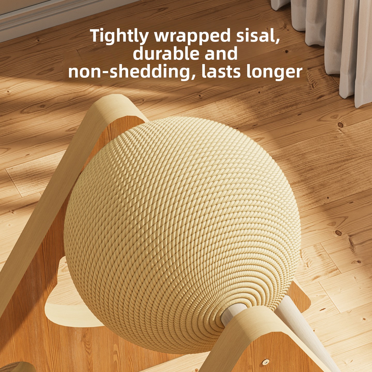 Cat Claw Ball Grinding Bite Resistant Durable Sisal No Crumbs Relieve Boredom Interactable Multi-scene Pet Climbing Frame Toy