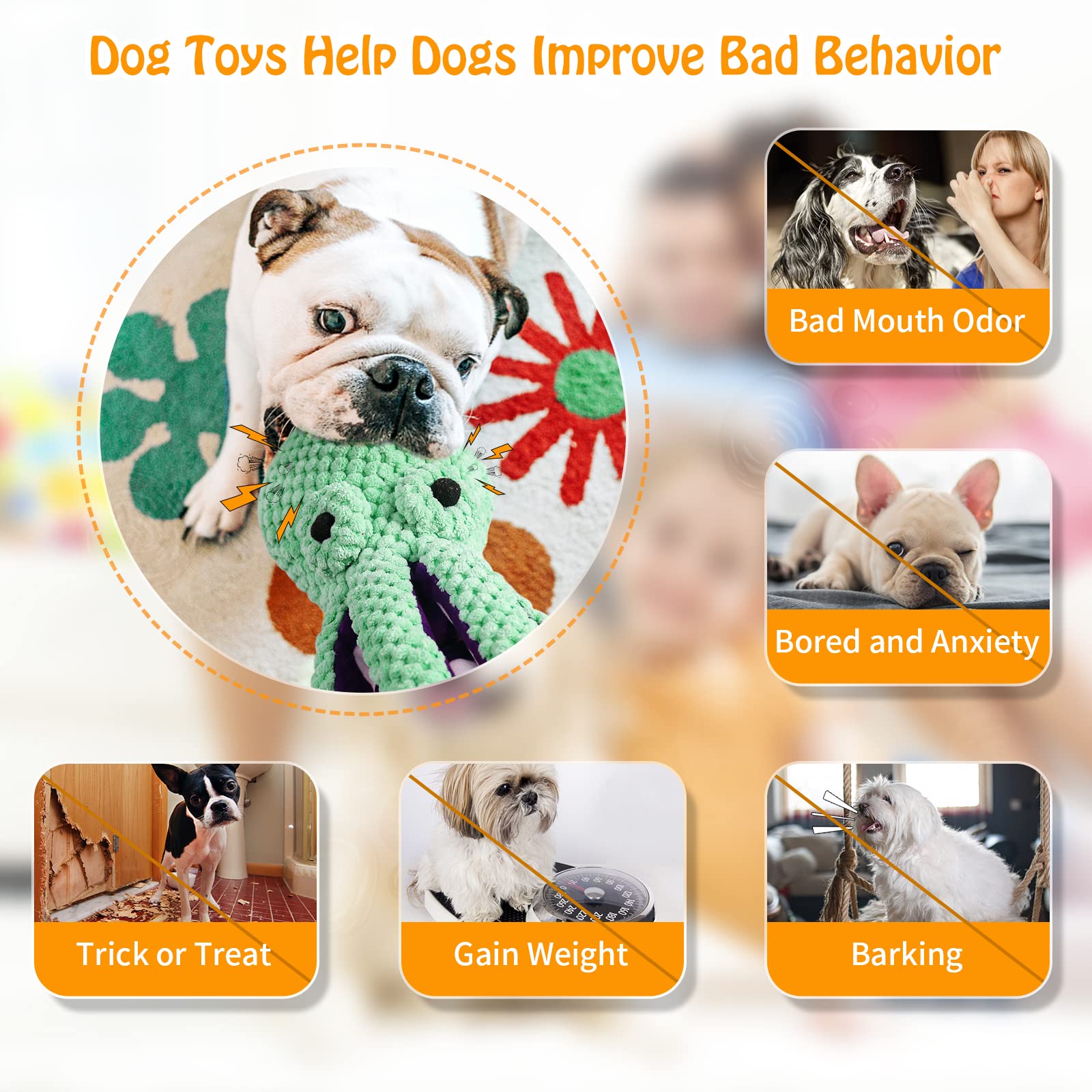 2025 New Factory Wholesale Octopus Plush Dog Toys Squeaky Dog Toys Training and Rewards Gifts Sound Toys