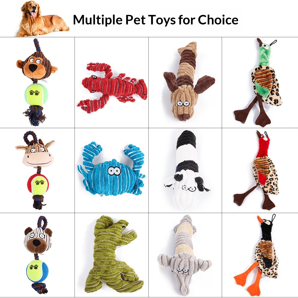 Dog Chew Bore-relief Bite-Resistant Cute Squeaky Sound Toy for Small Medium Large Pets