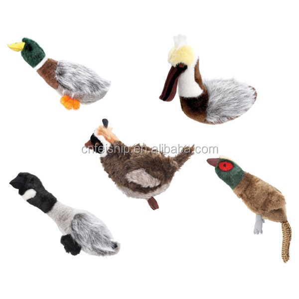 Stuffed Squeaky Duck Dog Toy with Crinkly Sounds