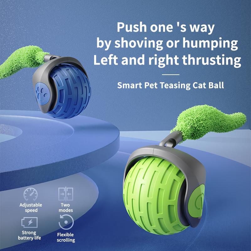 New USB Charge Pet Interactive Electronic Smart Ball Toys Automatic Moving Pet Teasing Smart Rolling Ball Cat Toys For Kitty