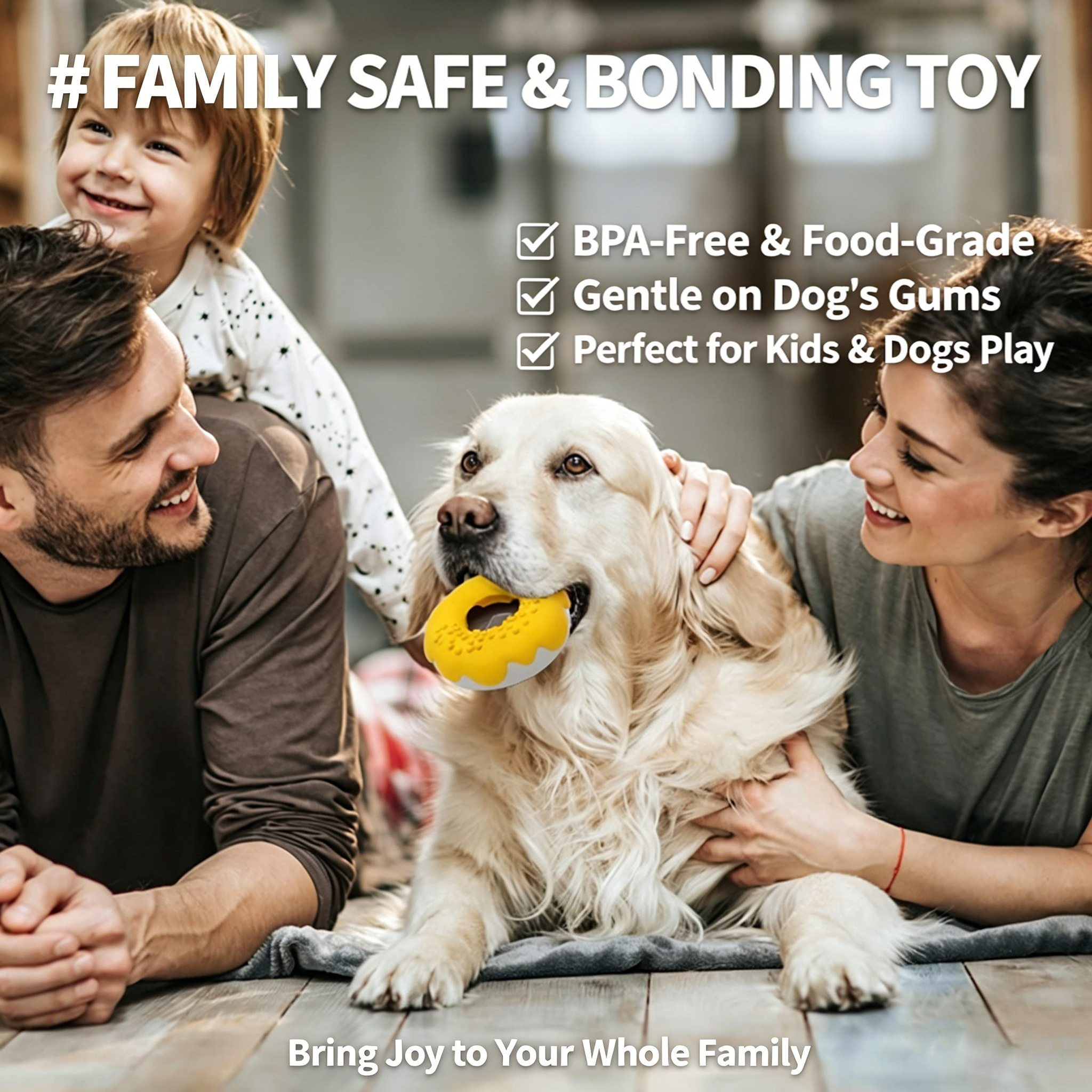 Donut Design Eco-Friendly Indestructible Large Dog Chew Toys For Aggressive Chewers Treat Dispensing Toys