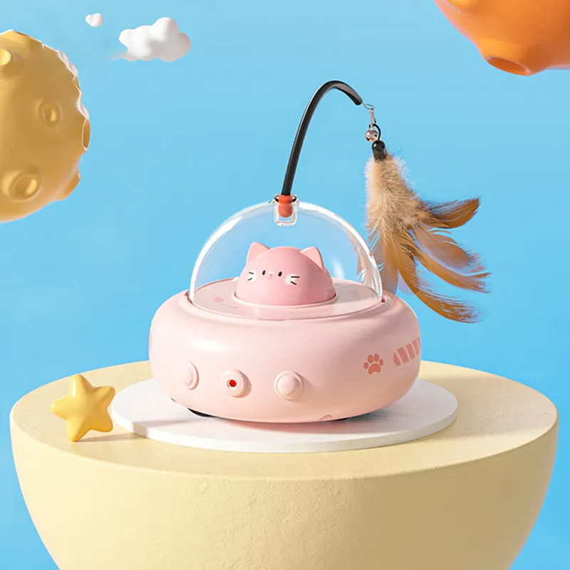Smart Automatic Electric Induction Cat Toy Feather Cat Teaser Self Entertainment Pet Supplies