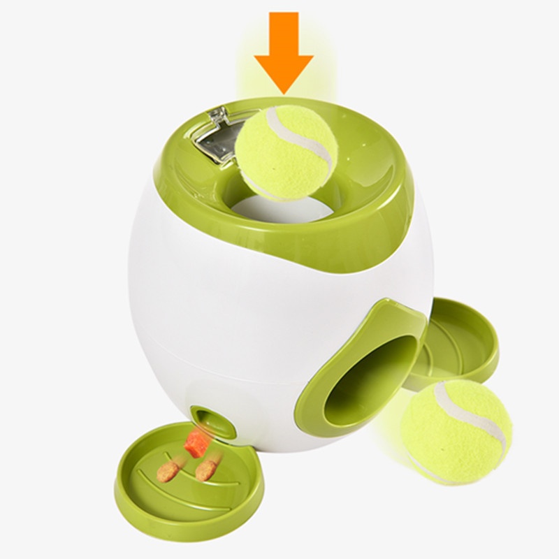 Cross-border MJ55 Dog Chew Toy Interactive Training Reward Machine with Food Leakage and Tennis Ball Feeder &amp; Throwing Function