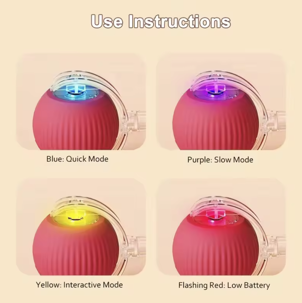 Factory Smart Pet Toy 360° Smart Automatic Interactive Dog Smart Ball Toy Interactive Cat Toys Rolling Ball with USB Charger