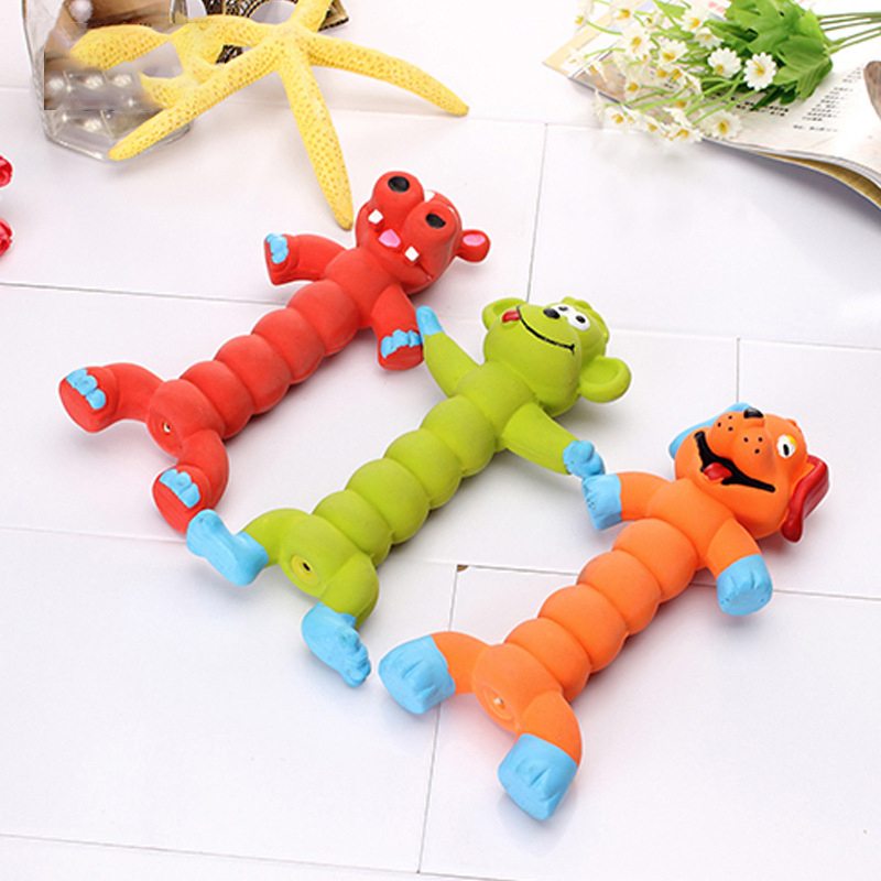 Eco-Friendly Small Latex Material Molar Teeth Cleaning Dog Funny Animal Shape Chewing Toys