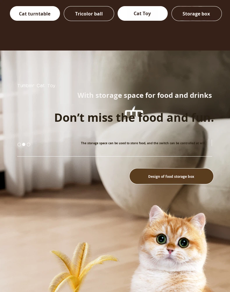 Eco-friendly Pet Toys Cat Multi-play Pet Toy Cat Toy Leaking Food Tumbler Turntable Cat Amusing Artifact Self-Entertainment
