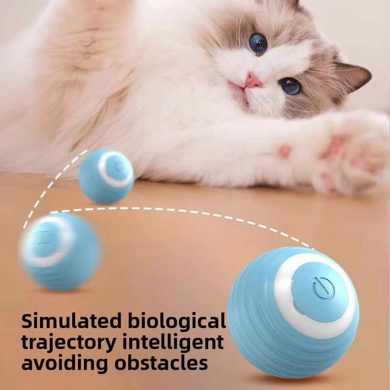 OEM ODM Automatic 360 Self-Rotating Rolling Ball With USB Rechargeable Pet Exercise Chase Toy Ball Cat Smart Rolling Balls Toys