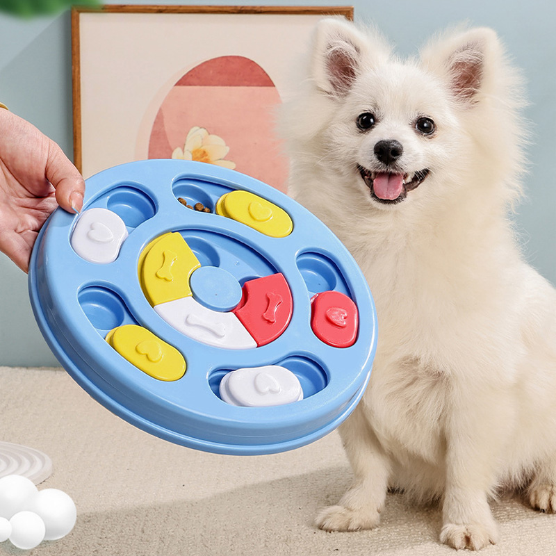 Interactive Small Pet Toys Mentally Stimulating IQ Training Brain Stimulation Treat Dispensing Dog Enrichment Puzzle Toy Cats