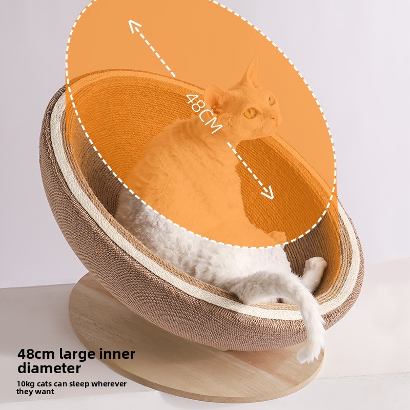 Sisal Eco-Friendly Cat Nest &amp; Scratching Bed Custom Interactive Toys Lightweight 3kg All Seasons Use Indoor Use
