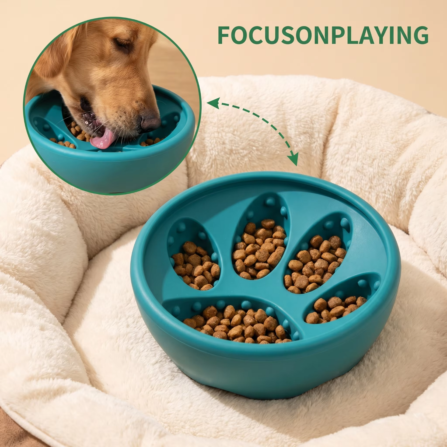 Interactive Silicone Dog Treat Dispensing Toy Puzzle Food Leak Toy for IQ Training Slow Feeding Boredom Relief for Puppies Cats