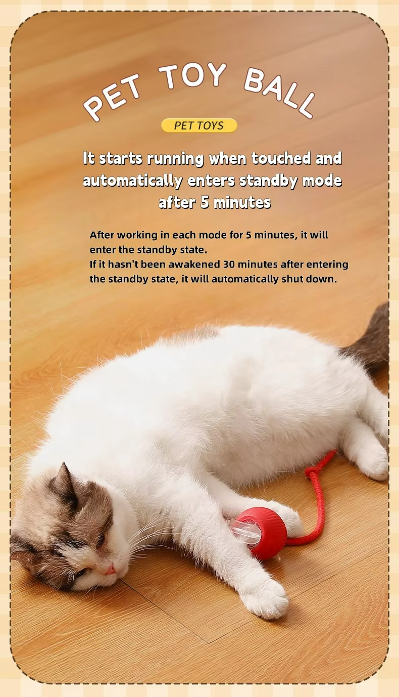 Smart Electric Cat & Dog Play Toy Durable Eco-Friendly Modern Classic Style Automatic Rolling Sound Pet Interactive Movement Toy