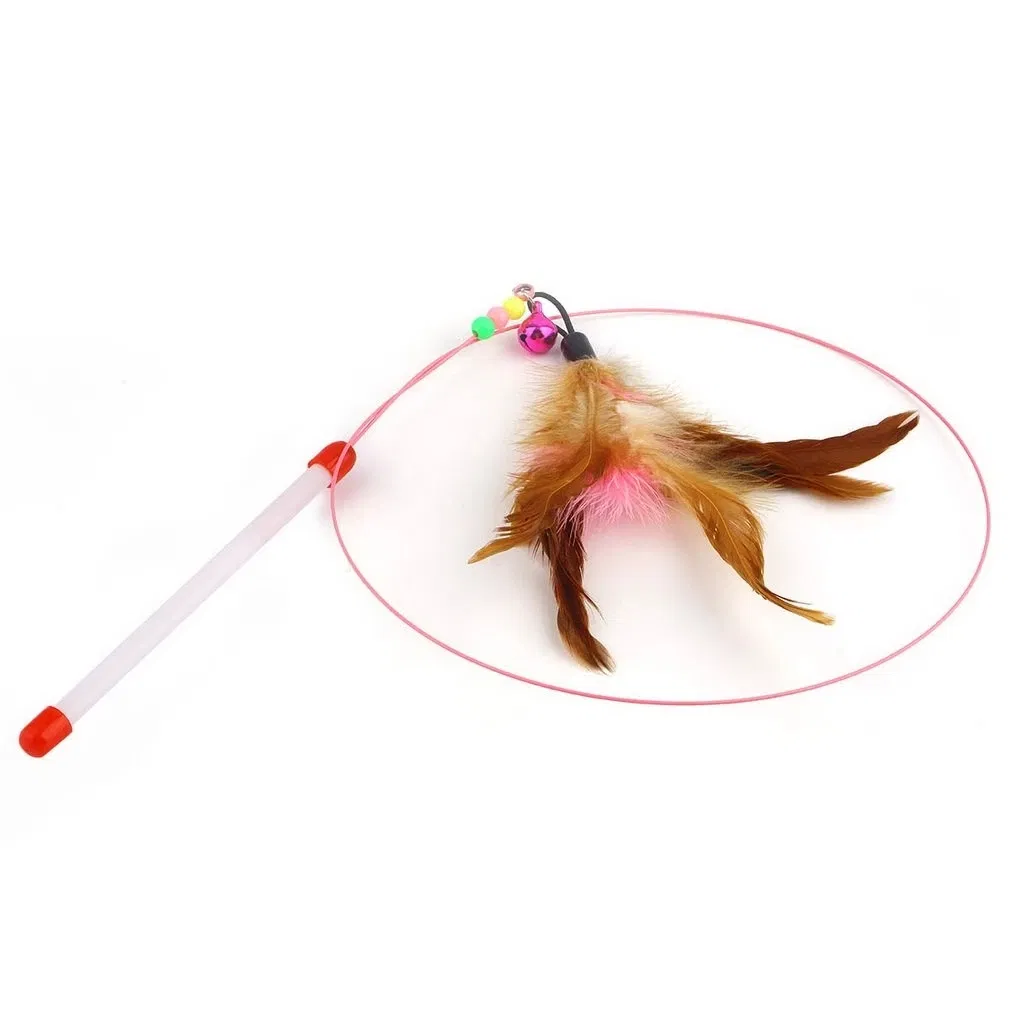 Interactive Cat Toy Funny Feather with Bell Simulation Bird