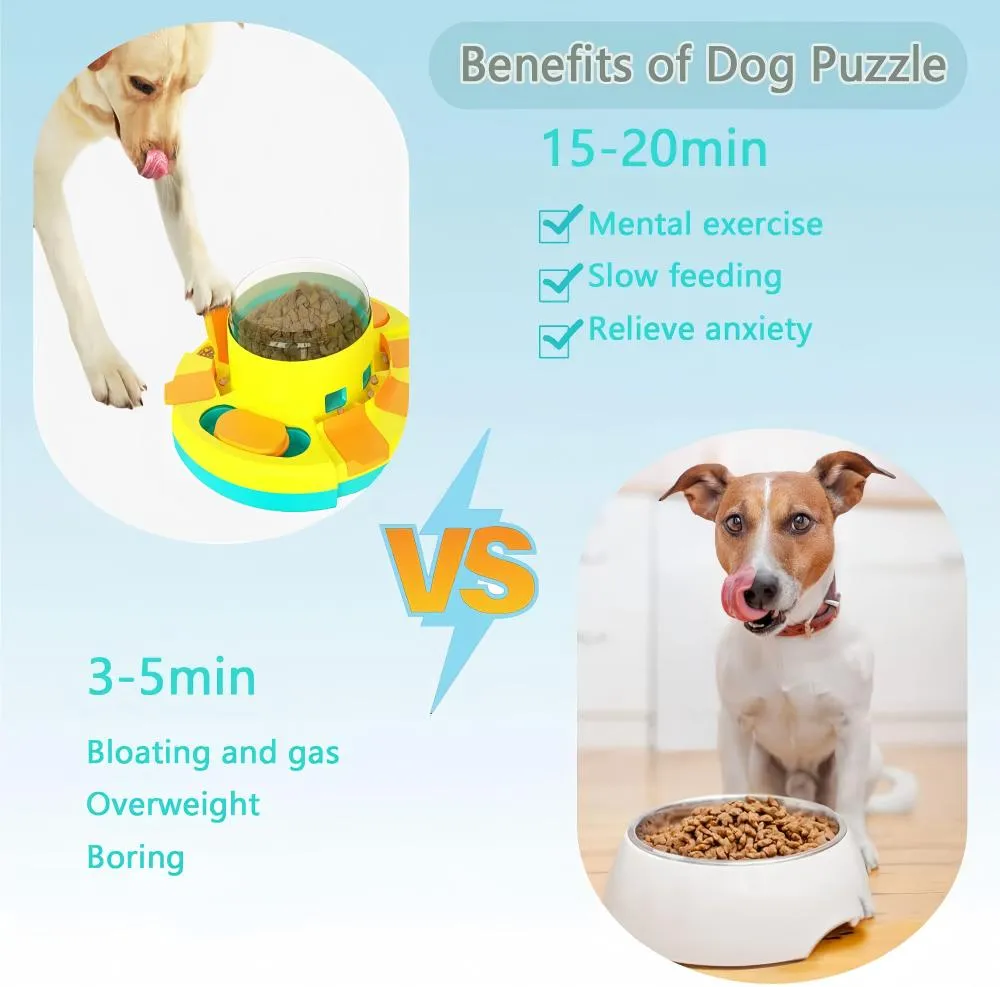 Rotatable Interactive Pet Dog Slow Feeder Puzzle Feeding Toys Animal Feeders Luxury