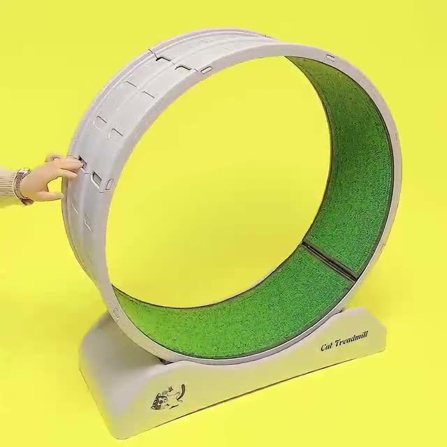 PP Material Cat Exercise Wheel Multifunctional Silent Cat Treadmill with Scratching Pad &amp; Interactive Toy, Custom Available