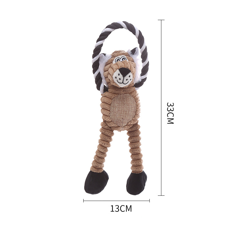 Factory Dog Puppy Toys Pet Supplies Chew Plush Rope Tough Toy Animal Shape Squeak Cleaning for Small Medium Dogs Accessories