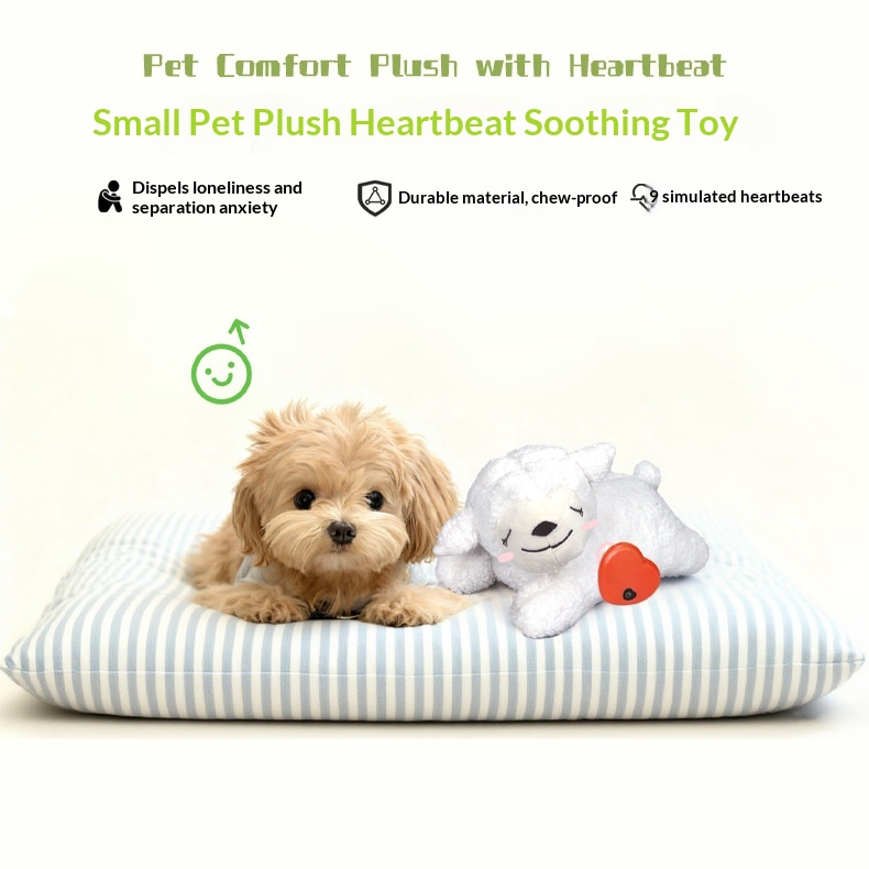 Hot Sale Pet Anxiety Relief and Calming Aid Puppy Heartbeat Stuffed Toy Interactive Chew Toy Doll