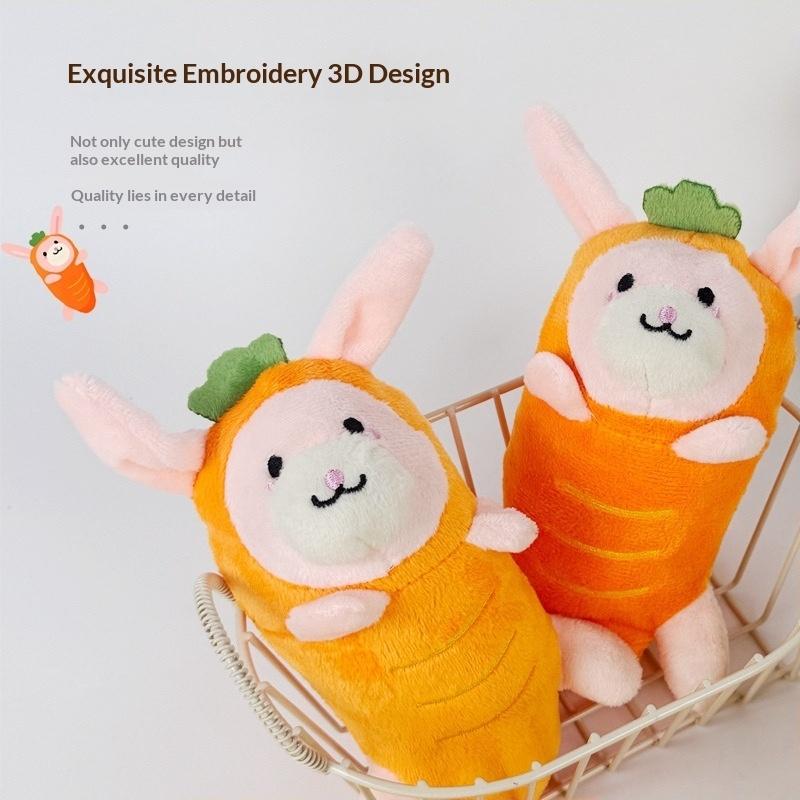 Cheese Mouse Fruit Hiding Squeaky Dog Toy Crinkle Paper Multi-sensory Plush Toy for High Engagement