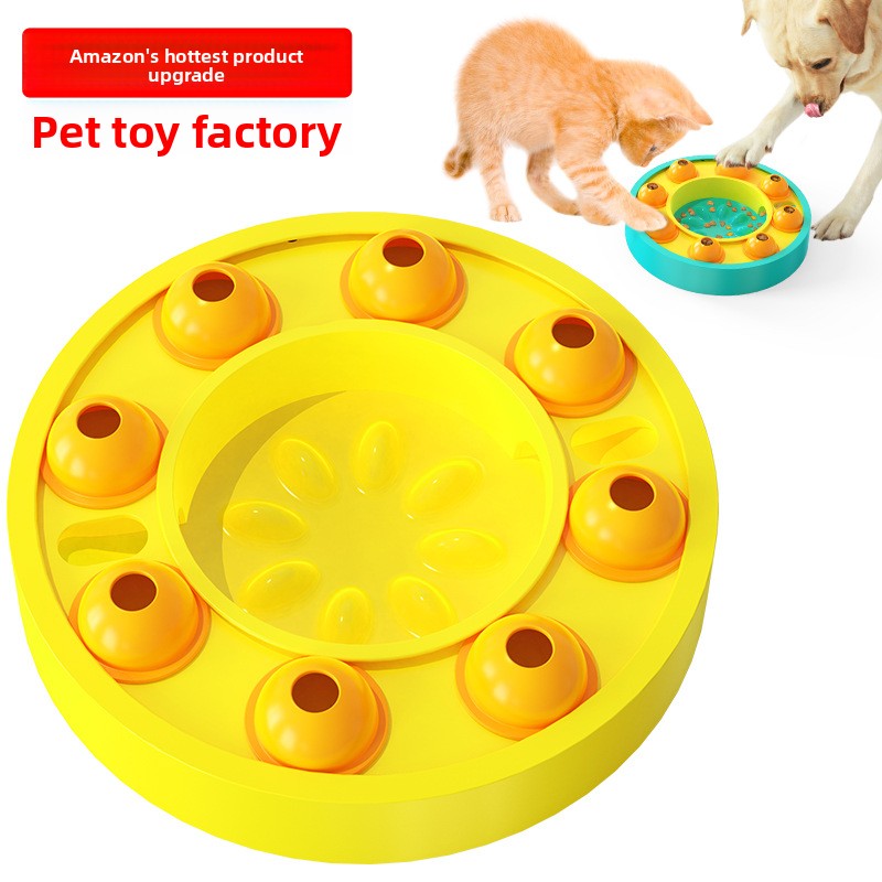 Wholesale Cartoon Modeling Pet Puzzle Toy with Food Feeder Multifunctional Interactive Funny Pet cat Dog Toy