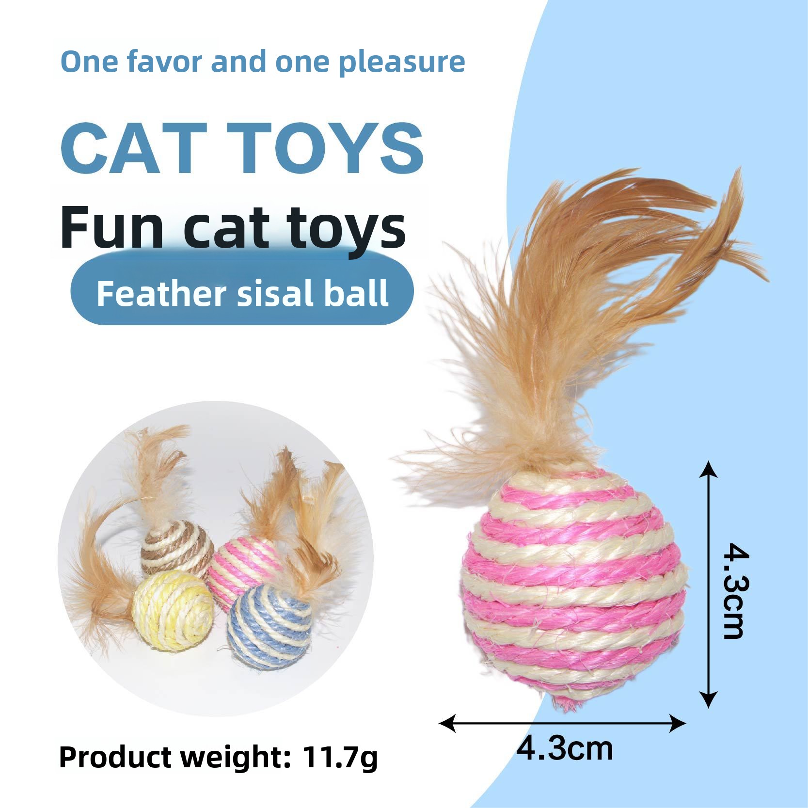 Sisal Ball Cat Toy Woven Chew-Resistant Boredom-Busting Interactive Scratching Pet Supply Model 6119 Guangdong