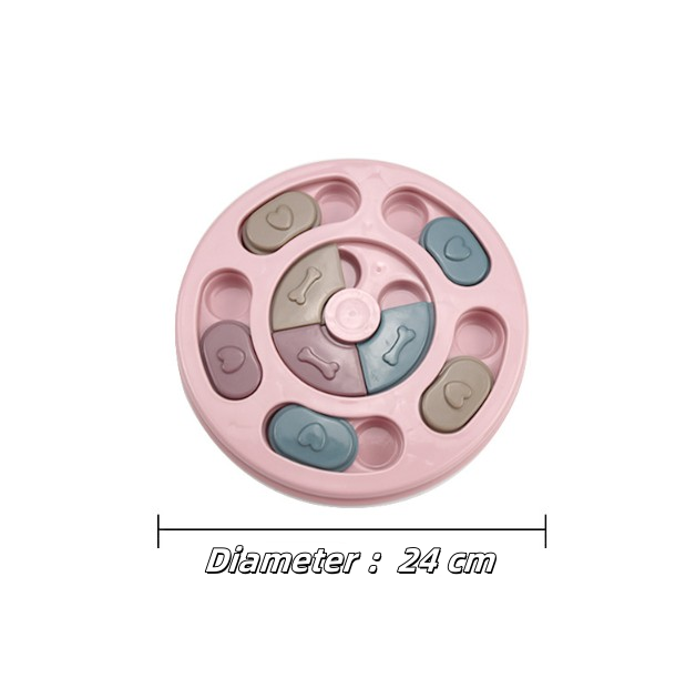 Inspire Intelligence Simple Rounded Shape Plastic Automatic Pet Small Animal Food Puzzle Eating Toys Dog Slow Feed Food Treat