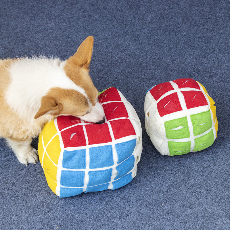 Pet Cube Sniffing Toy Dog Enrichment Chew Toys Puzzle Hiding Food Interactive Toy