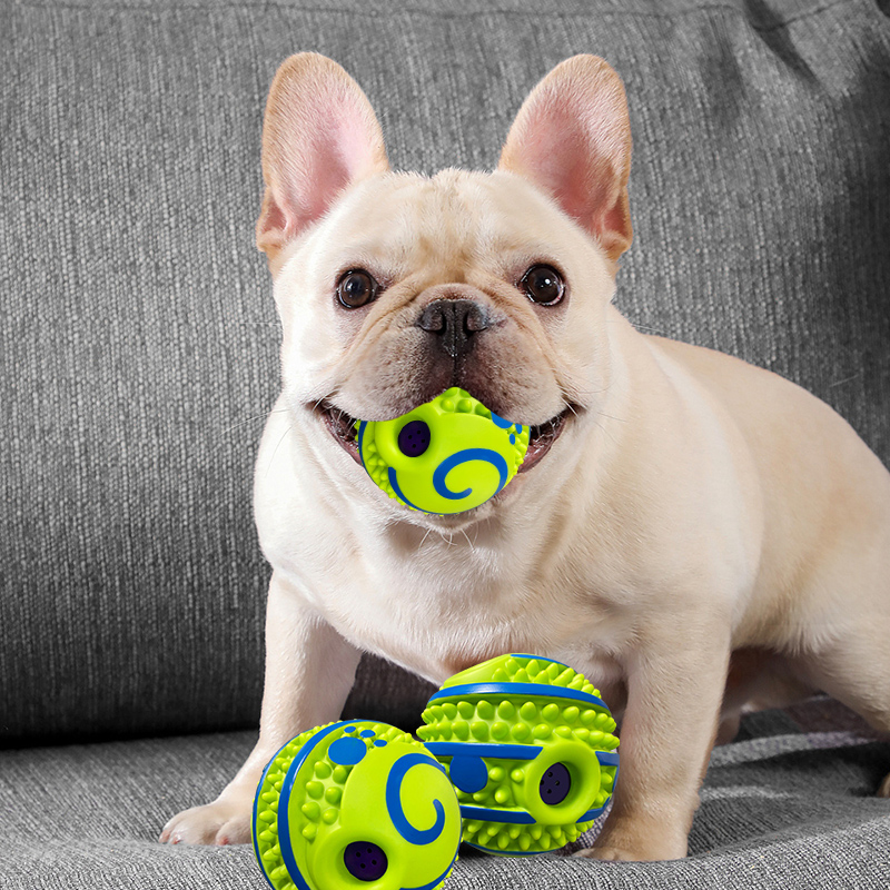 Wholesale Bite-Resistant Dog Training Ball, Squeaky Teeth-Cleaning Interactive Toy For Pet Mental Stimulation &amp; Active Play