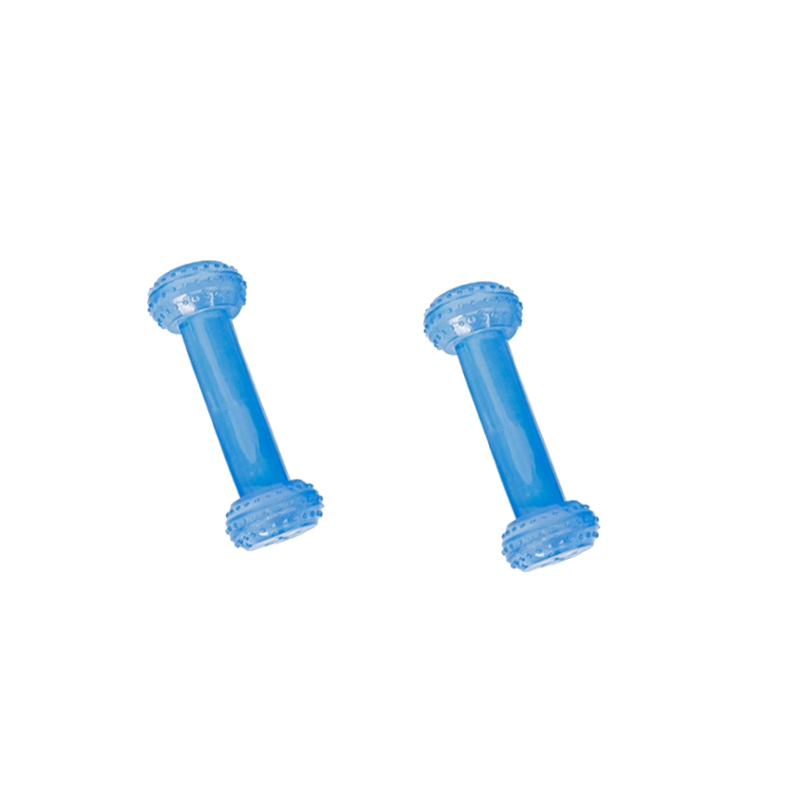 Dumbbell Shape Freezable Dog Chew Toy Water Fillable Cooling Toy for Teething Teeth Clean &amp; Summer Heat Relief