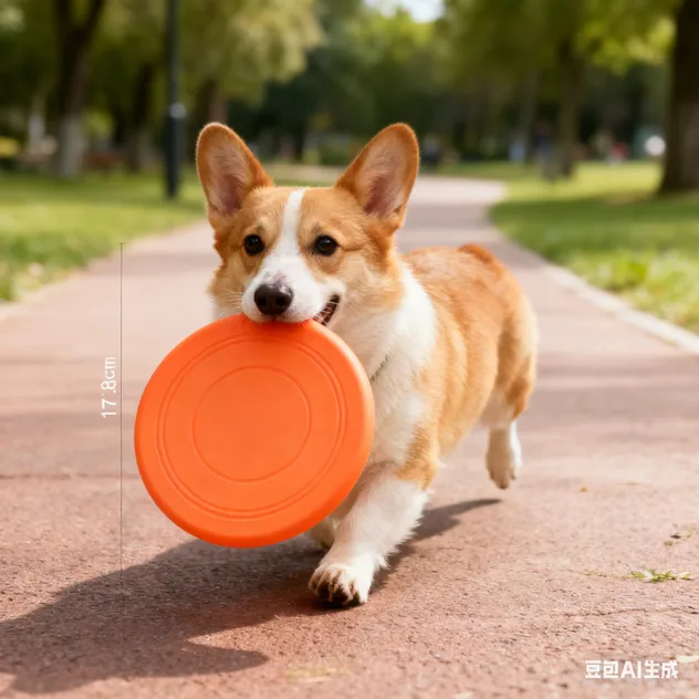 Durable Silicone Dog Flying Disc Outdoor Fetch Toy Pet Training Play Toy