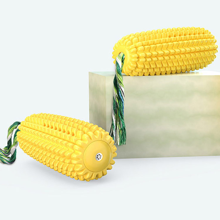 Pet Supplies TPR Sounding Corn Dog Chew Stick Bite-Resistant Toy For Bestseller