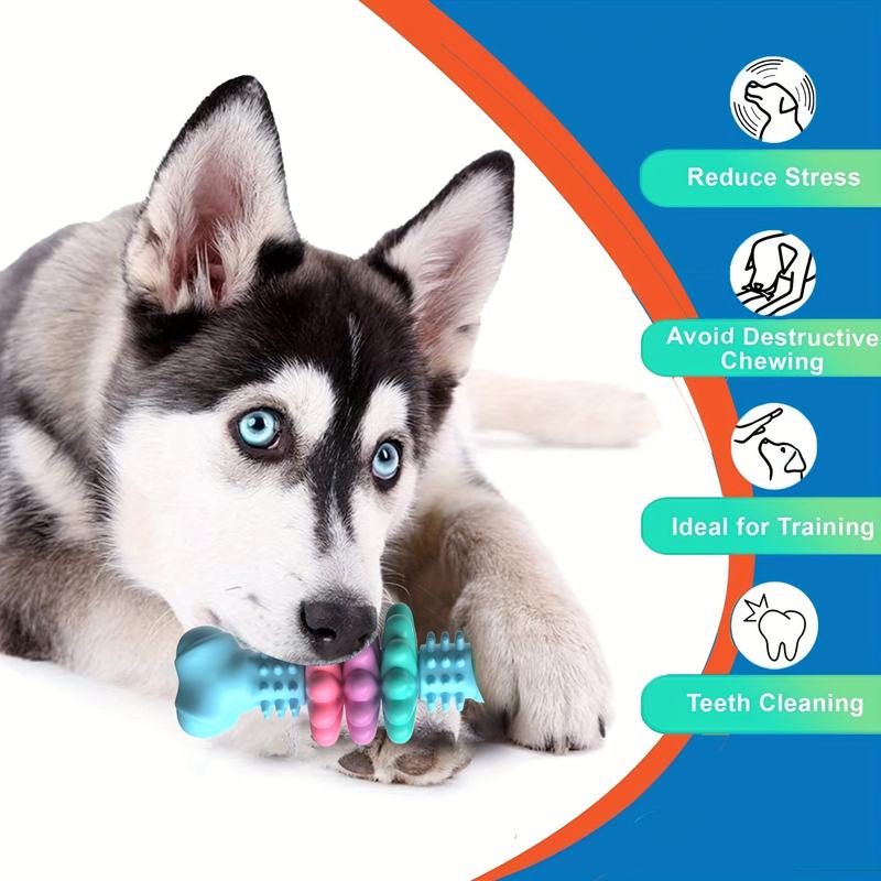 Interactive Dog Chew Toy Dental Care Teething Toy for Small/Medium/Large Dogs Stress Relief Training Reward