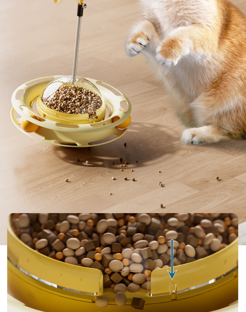 Eco-friendly Pet Toys Cat Multi-play Pet Toy Cat Toy Leaking Food Tumbler Turntable Cat Amusing Artifact Self-Entertainment