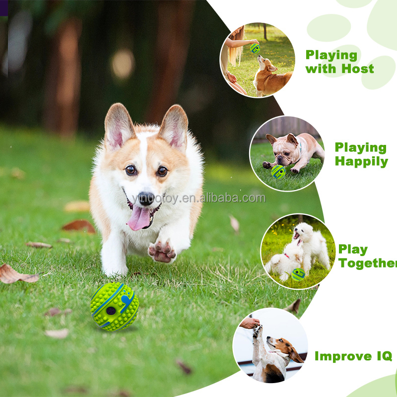 Bulk Squeaky Dog Chew Toy Ball, Teeth Cleaning Mental Stimulation Interactive Pet Training Toy Factory Direct