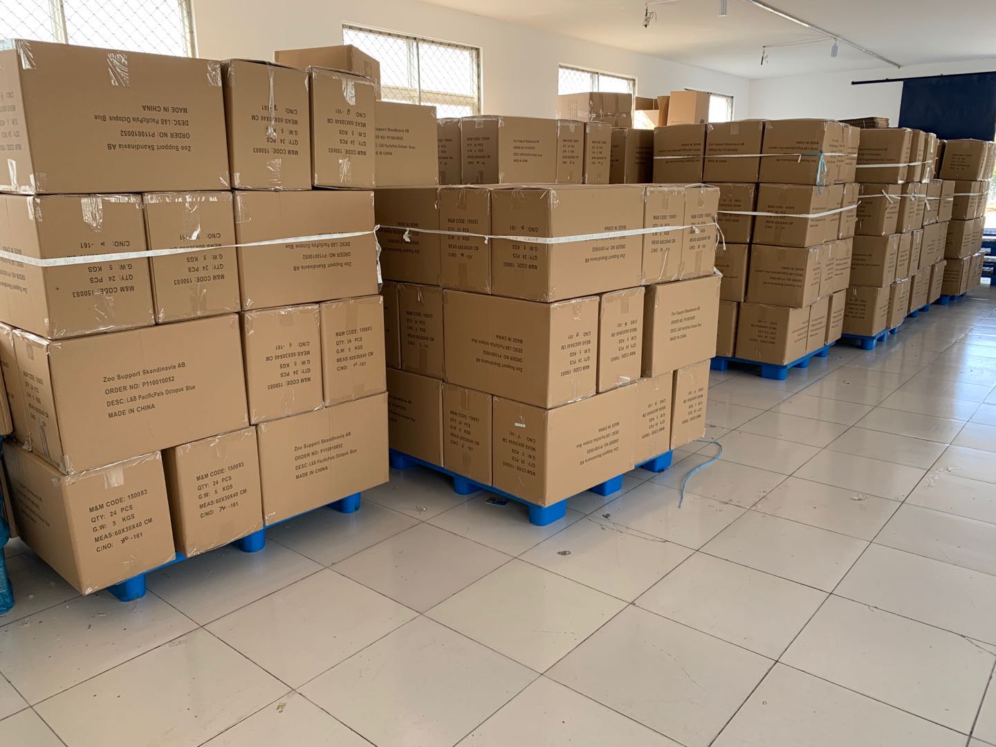 Cartons sealed