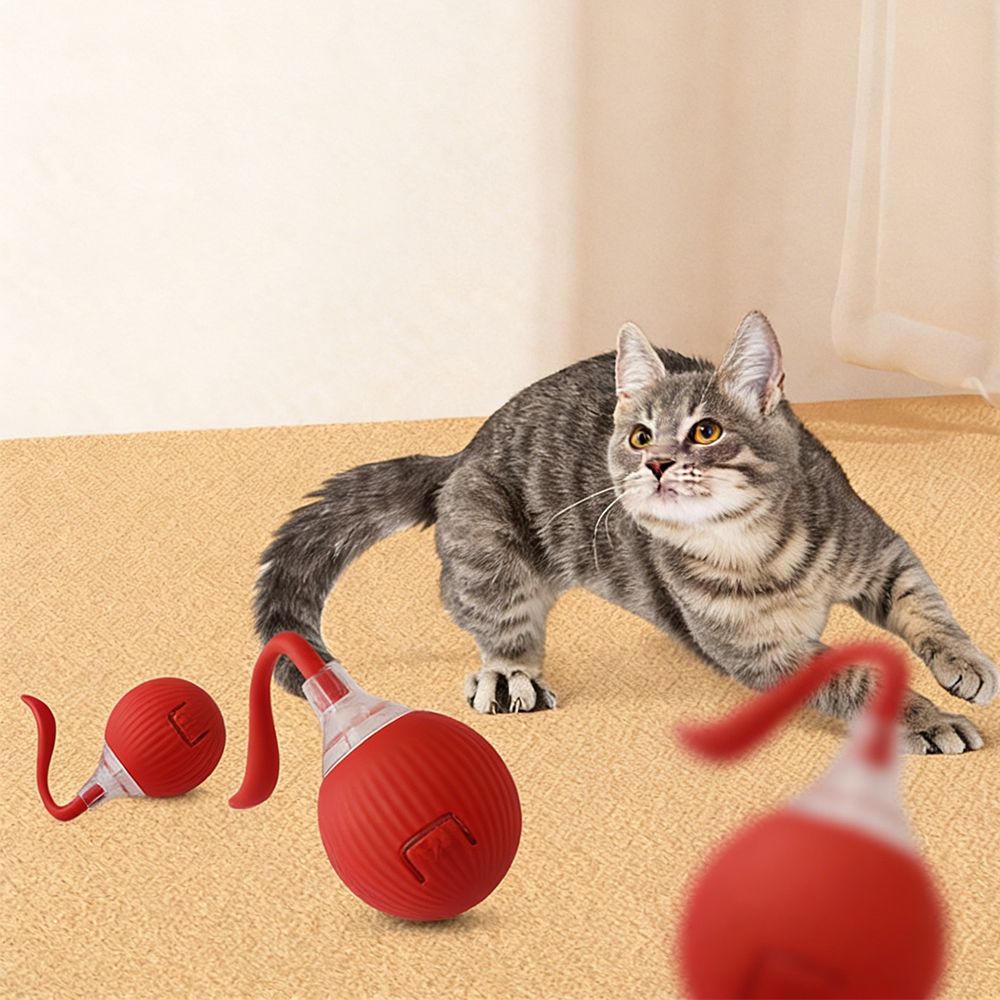 Smart Exercise Rechargeable Smart Fast Rolling Motion Activated Cat Toy Interactive Ball USB Rechargeable Rolling Ball