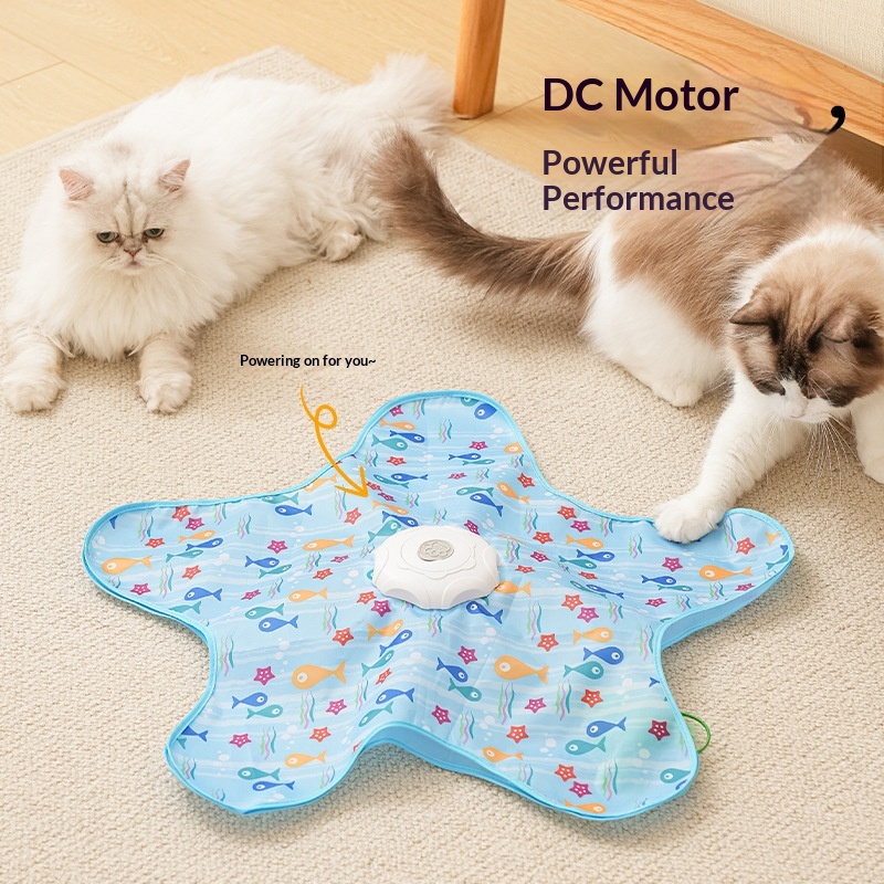 NCIPET Sport Simple 2-in-1 Hide Seek Game Cat Toy with Concealed Feathers Motion Activated Exercise Catching Toy