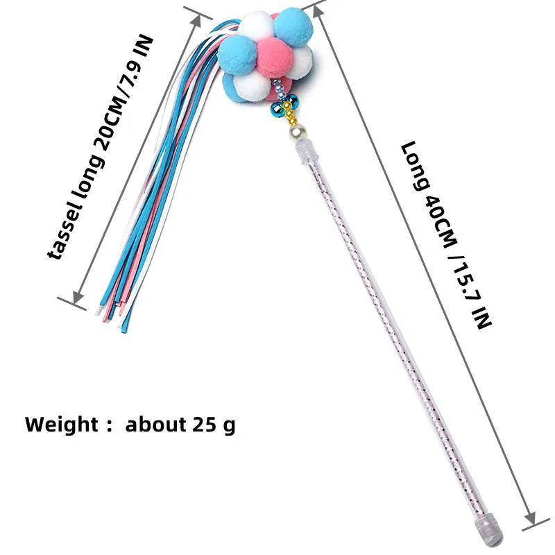 Interactive Pet Funny Teaser Wand Toys Cat Stick Toy