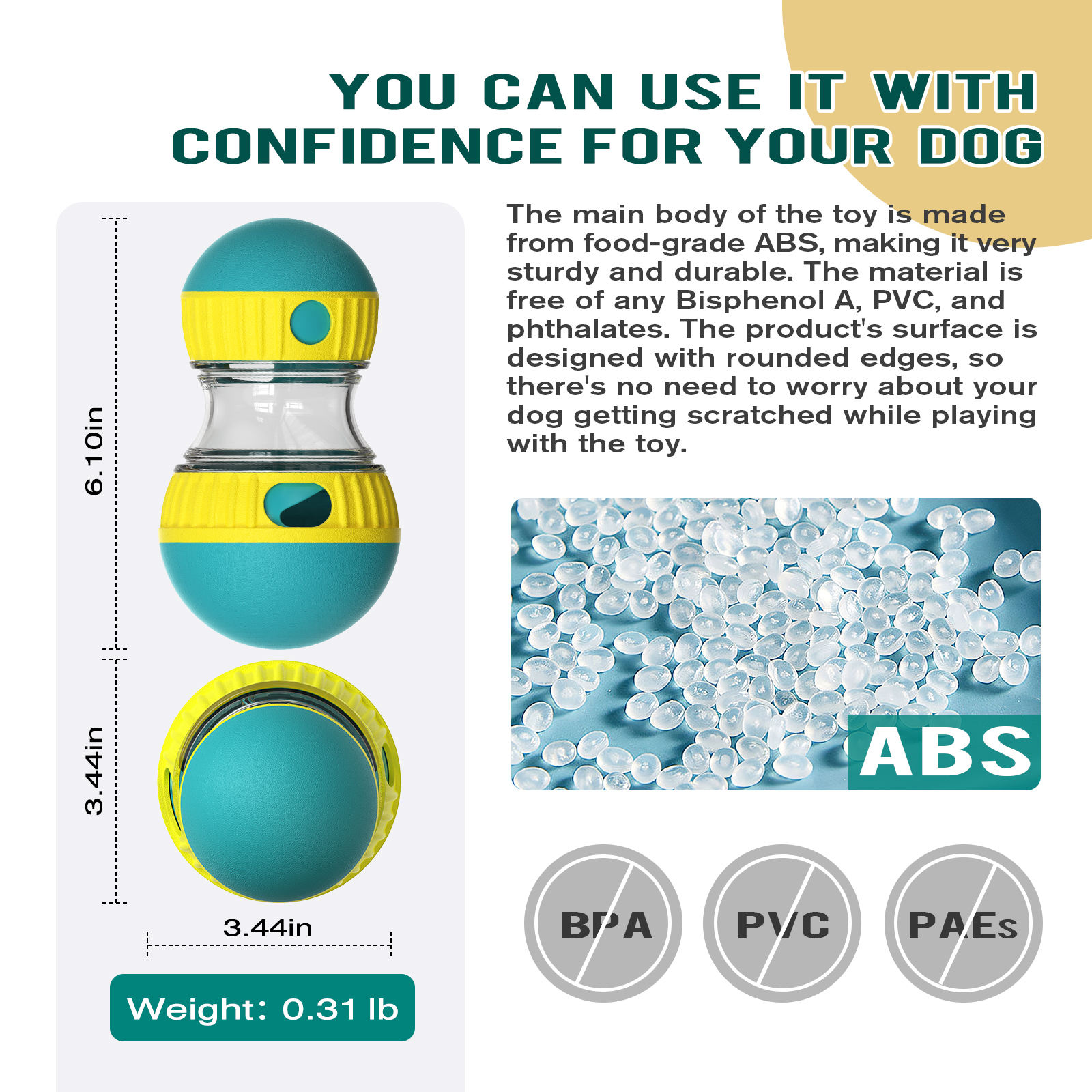 Interactive Eco-Friendly Plastic Dog Food Dispenser Exercise &amp; Puzzle Toy Smart/Manual Simple Sport Luxury Funny Pet Treat