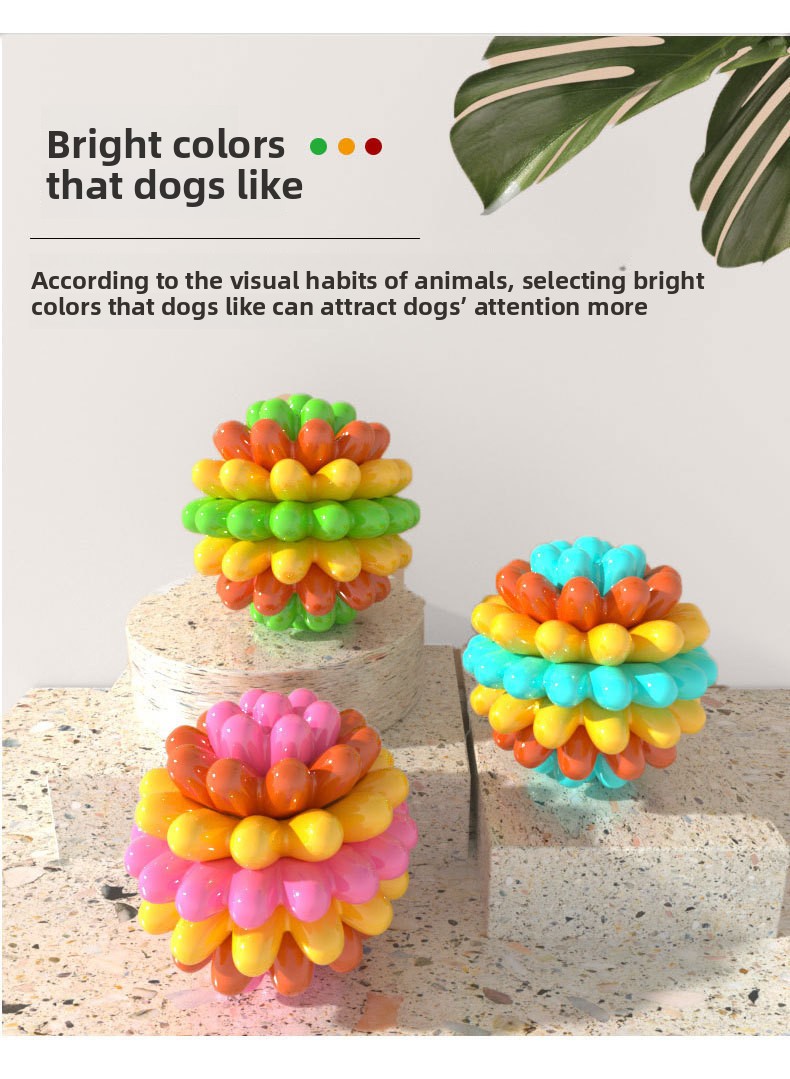 In Stock Dog Toy Ball Thermoplastic Rubber Durable Bite-Resistant Teething Chew Toy for Labradors Won't Tear Apart